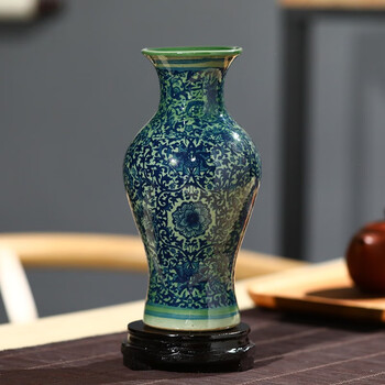 花瓶 彩釉 陶磁 瓷器  青釉 時代 青釉瓷瓶价格报价行情- 京东