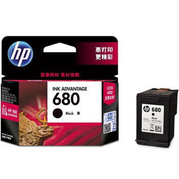 惠普(HP) F6V27AA 680墨盒 适用3638 3636 3838 4678 4538 HP 680 墨盒黑色(约480页)