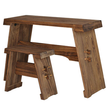 古琴桌凳桐木仿古实木共鸣箱琴桌可拆卸组装便携式琴凳茶桌国学桌古琴