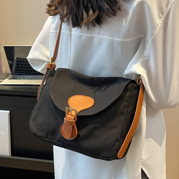 gunalasha大容量邮差包帆布包女包包休闲斜挎包女日系复古新款单肩包