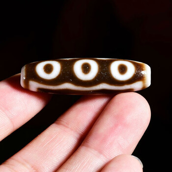 上肯護摩火供天珠‼️西蔵老礦手工伝承護摩火供双虎牙天珠 上肯護摩火供