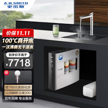 史密斯厨下冷热即饮净水机 DR1600HF2一次沸腾真开水净热一体机热饮机1.6升/分钟 反渗透过滤加热净水器600G