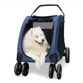 筱宠d8宠物手推车狗狗推车宠物推车狗四轮推车伤病犬超大猫狗可折叠车外出行用蓝色大型犬110斤内用 图片价格品牌报价 京东