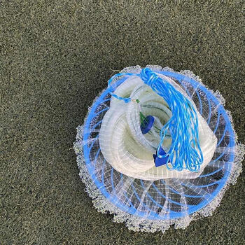 精选直发铁链撒网鱼网手抛网飞盘式易抛网抓鱼网捕鱼神器美式小眼打鱼