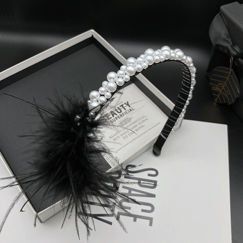 临嫣轻奢高档复古洗脸发箍外出头箍气质珍珠韩版窄边发卡时尚头饰发饰