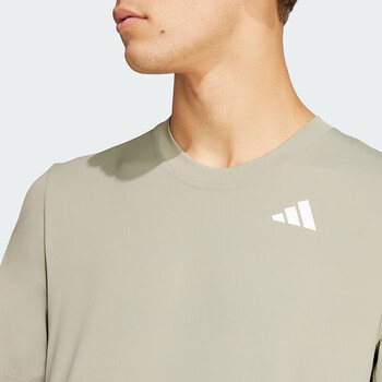 ADIDAS阿迪达斯网球服男短袖T恤圆领半袖运动体恤IY3217 灰色 M 
