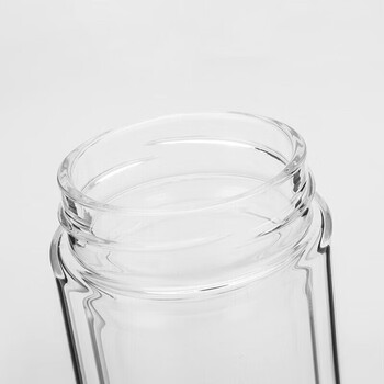 膳魔师（THERMOS）双层玻璃杯400毫升男女士茶水分离水杯泡茶杯带茶漏TCGE-400D GY