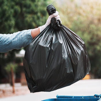 信发 TRNFA TN-D6611 一次性塑料袋子淀粉可降解45*50cm*4办公生活家用点断式加厚垃圾袋80只装