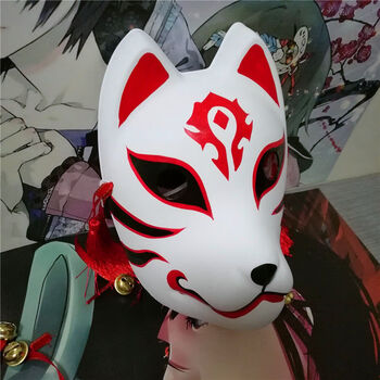 火影忍者卡卡西暗部cosplay道具日式和风狐狸全脸塑料面具多款卡卡西