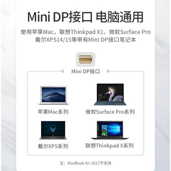 绿联Mini DP转HDMI/VGA转换器线4K迷你DP雷电2拓展坞转接头 适用苹果微软电脑接显示器投影仪 10439 绿联Mini DP转HDMI/VGA转换器线4K迷你DP雷电2拓展坞转接头 适用苹果微软电脑接显示器投影仪 10439