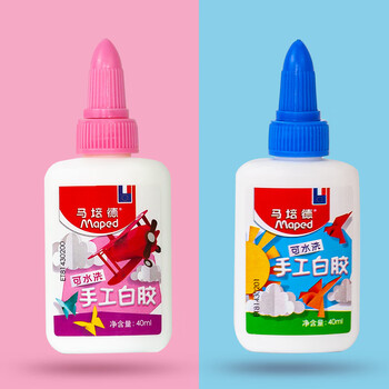 马培德(Maped)可水洗手工白胶40ml 学生儿童DIY手工水溶性白胶 快干乳胶纸模木片模型液体胶文具 814302CH 马培德(Maped)可水洗手工白胶40ml 学生儿童DIY手工水溶性白胶 快干乳胶纸模木片模型液体胶文具 814302CH