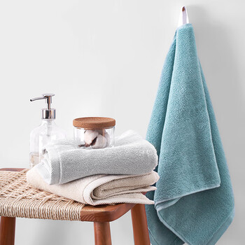 1号会员店（One's Member）埃及长绒棉毛巾纯棉洗脸巾A类 加厚不掉毛 3条装 120g 34*76cm