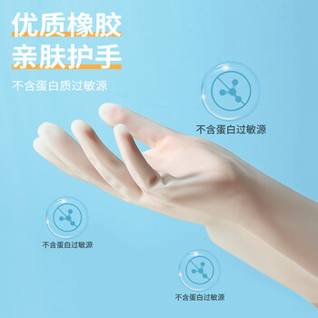 SP SAUCE丁晴洗碗手套厨房清洁防水防滑超薄家务手套M码