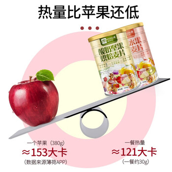 蜜思诺 酸奶水果坚果麦片（两罐装）干吃零食营养早餐代餐即食冲饮1000g