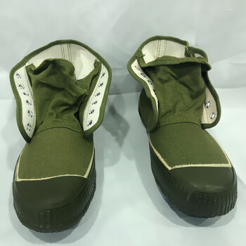 鞋高帮帆布鞋男胶高腰帆布胶鞋户外劳保工作鞋工地军绿36码原版解放鞋