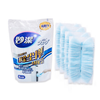 妙洁 除尘掸通用替换装4片装 静电除灰尘掸子 妙洁 除尘掸通用替换装4片装 静电除灰尘掸子