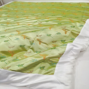 老式丝绸被套复古被套杭州丝绸软缎被面老式包边被罩古典中国民族风