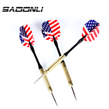 新动力飞镖针健身器材金属针硬式飞镖3支装塑料镖杆XD-101 镖叶图案随机