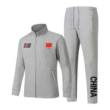 中国队运动服套装国家队体育学生男女运动员国服武术教练服出场服红星