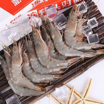 青岛海捕大对虾新鲜基围虾青虾海虾鲜活冷冻虾速冻4斤装船冻活虾