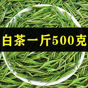 500克新茶源自浙江原产白茶高山绿茶茶叶清500克一斤雨前一级白茶罐装