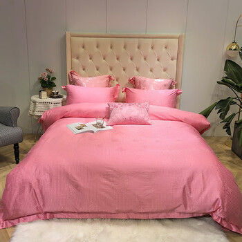 艾维(i-will) 婚庆婚礼四件套大红刺绣欧式被套新婚庆用品套件床上六