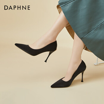 小个子高跟鞋女鞋2023年新款夏季细跟女士气质单鞋秋季黑色跟高9cm34