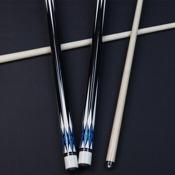 施奥德台球杆 中式八球杆黑八美式中大头杆九球杆1/2双节杆 蓝款13mm