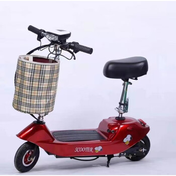 runtema小海豚电动车折叠电动滑板车两轮迷你锂电代步车女小型便携