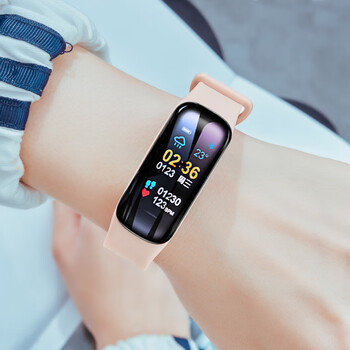 适用于华为多功能智能手表男女多功能防水计步心率情侣电子可爱粉色