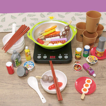 (京选)儿童节礼物儿童火锅玩具过家家酒套装厨房仿真食材厨具幼儿园