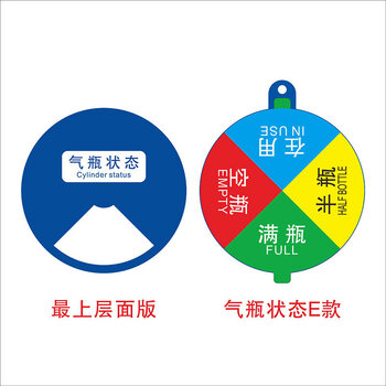 气体瓶标识牌供养气体使用状态标识气瓶标签开启关闭指示牌亚克力标牌