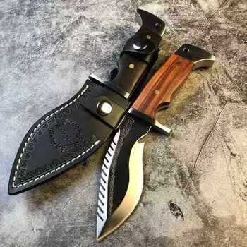 尼泊尔真刀 d2钢户外小刀尼泊尔随身军工刀特战防身刀高硬度求生刀