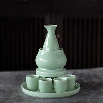 黄酒专用温酒器 陶瓷日式温酒壶白黄酒杯暖酒器家用加热黄酒烫酒壶煮