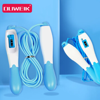 杜威克 机械计数跳绳成人健身男女运动器材专业花样比赛绳子 蓝色