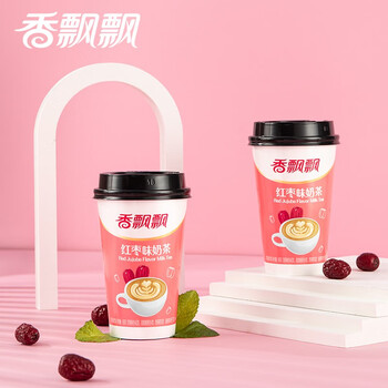 香飘飘奶茶时刻互动礼盒原味红豆红枣阿萨姆4种口味16杯整箱1.216kg冲饮