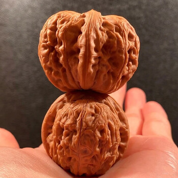 【山中玉精选】 文玩核桃精品元宝平谷核头古玩手把件麻核桃情人节