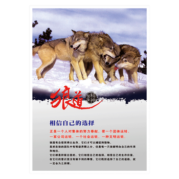 企业宣传画海报挂图公司狼文化标语展板团队力量狼道精神墙贴画覆膜贴纸igh Igh24 02 相信自己的选择100 70厘米覆膜防水pp贴纸 摘要书评试读 京东图书
