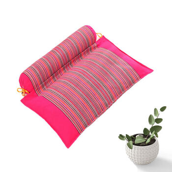 金台夕轻奢颈椎病枕修复富贵包牵引护颈枕皮枕头抖音sn5207玫红方形