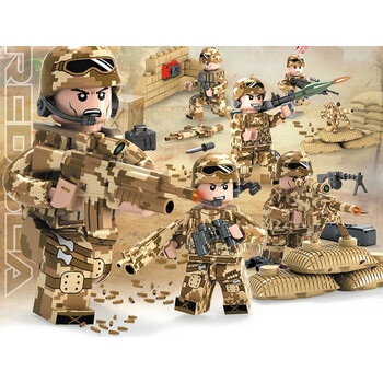 红海行动警察人仔拼装积木爱国和平蛟龙突击队男孩打仗玩具 东方神剑