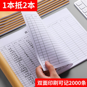 递乐 商品进货记录本出入库记账本定制登记本通用仓库存出货库存盘点入库出库单50页 4437 出入库（5本装）