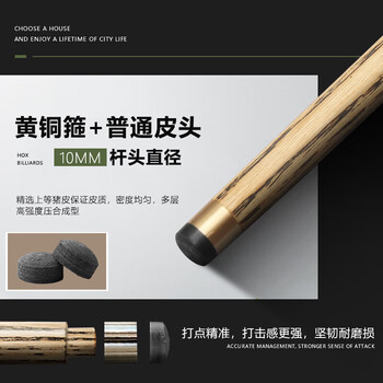 HOX台球杆中式黑八小头杆3/4分体桌球杆双节杆带杆桶进化者杆桶套装