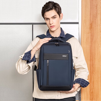 高尔夫（GOLF）电脑包16/17.3英寸笔记本双肩背包加大容量商务男士出差旅行背包