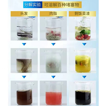 蓝洁星管道疏通剂下水道疏通剂大瓶260g强效厨房下水道马桶疏通神器强力毛发油污溶解堵塞厕所地漏新配方