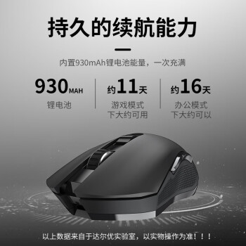 达尔优(dareu) 牧马人潮流版 EM905PRO 鼠标 游戏鼠标 无线鼠标 双模鼠标 充电鼠标 6000DPI 黑色