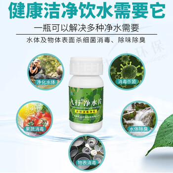 九行户外净水片丸饮水消毒除味500片野外用水净化探险战备求生泡腾片