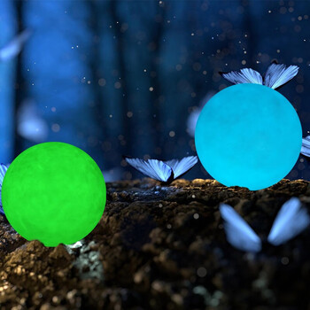 夜光球摆件发光原石萤石夜明珠夜光石圆球工艺礼品手把玩物圆珠绿光