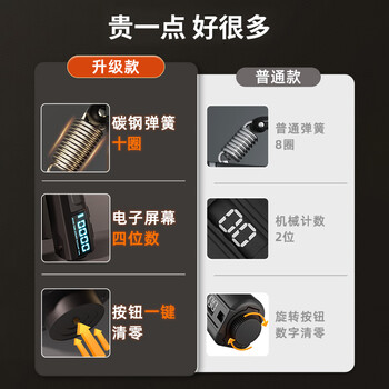 PROIRON普力艾 计数握力器可调节男女儿童学生专业练手力 5-60KG橙色