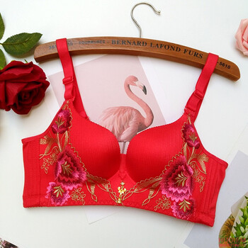 内衣本命年大红色无钢圈聚拢性感结婚调整型文胸罩慕 甄嬛 红色单件