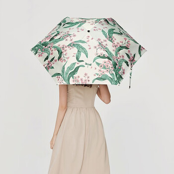 蕉下 口袋系列五折伞迷你防晒折叠晴雨伞 花影